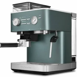Espressomaskin med kaffekvarn, stainless steel