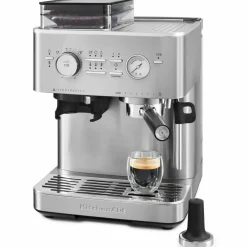 Espressomaskin med kaffekvarn, stainless steel