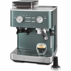 Espressomaskin med kaffekvarn, stainless steel