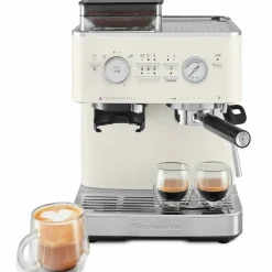 Espressomaskin med kaffekvarn, stainless steel