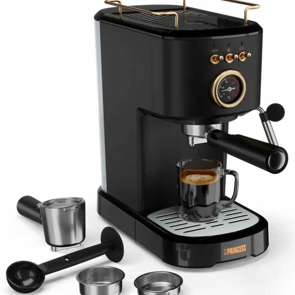 Espressomaskin, rostfritt stål