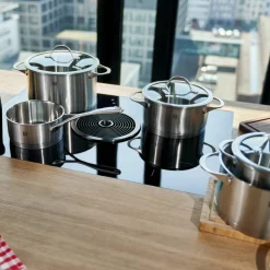Essence gryt- och kastrullset, 4 delar + 3 lock, rostfritt stål