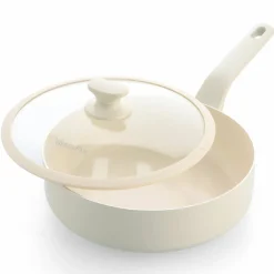 Essence Pro traktörpanna med lock 28 cm, cream