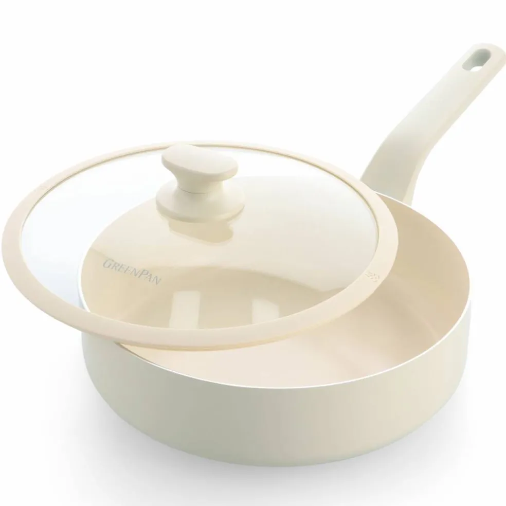 Essence Pro traktörpanna med lock 28 cm, cream