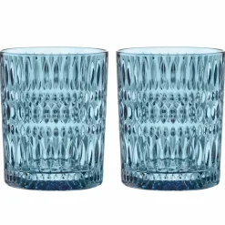 Ethno tumblerglas 30 cl 2-pack, vintage blue