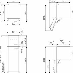 FAB30LBL6 Kyl/Frys 172cm Vänsterhängd Svart