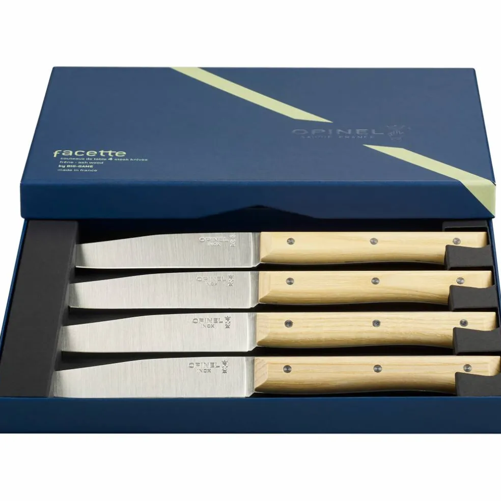 Facette bordskniv 4-pack, ask