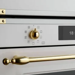 FHER4077MTAX3 Heritage kombiugn med mikrovågsfunktion, elfenbensvit/krom