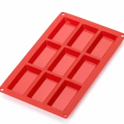 Financier silikonform 9 hål, svart