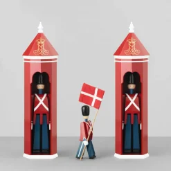 Flaggbärare med textilflagga, mini