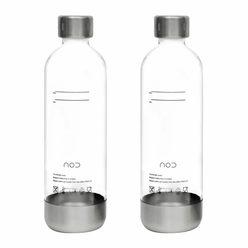 Flaskor till Kolsyremaskin Rostfritt stål, 2-pack