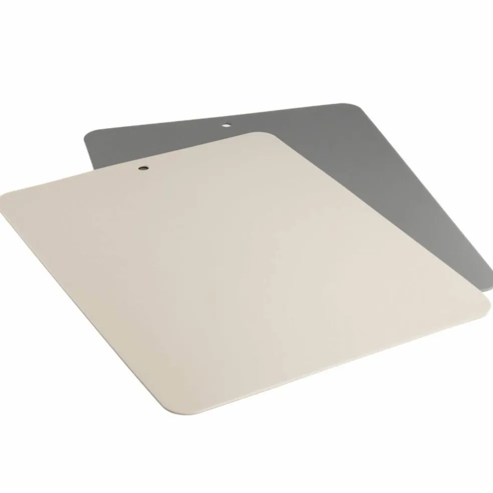 Flexibel skärbräda, bioplast, 2-pack, beige/grå