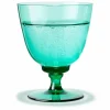 Flow vattenglas på fot 35 cl, emerald green