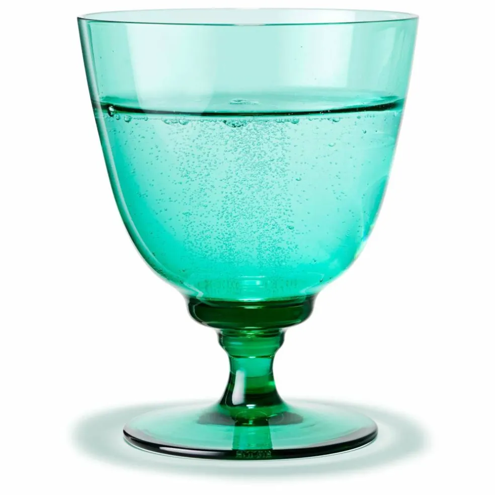 Flow vattenglas på fot 35 cl, emerald green