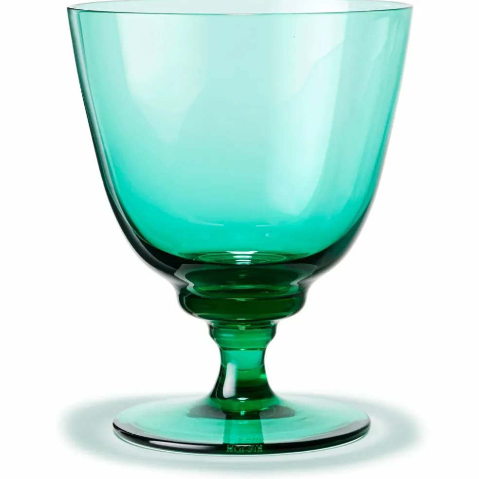 Flow vattenglas på fot 35 cl, emerald green
