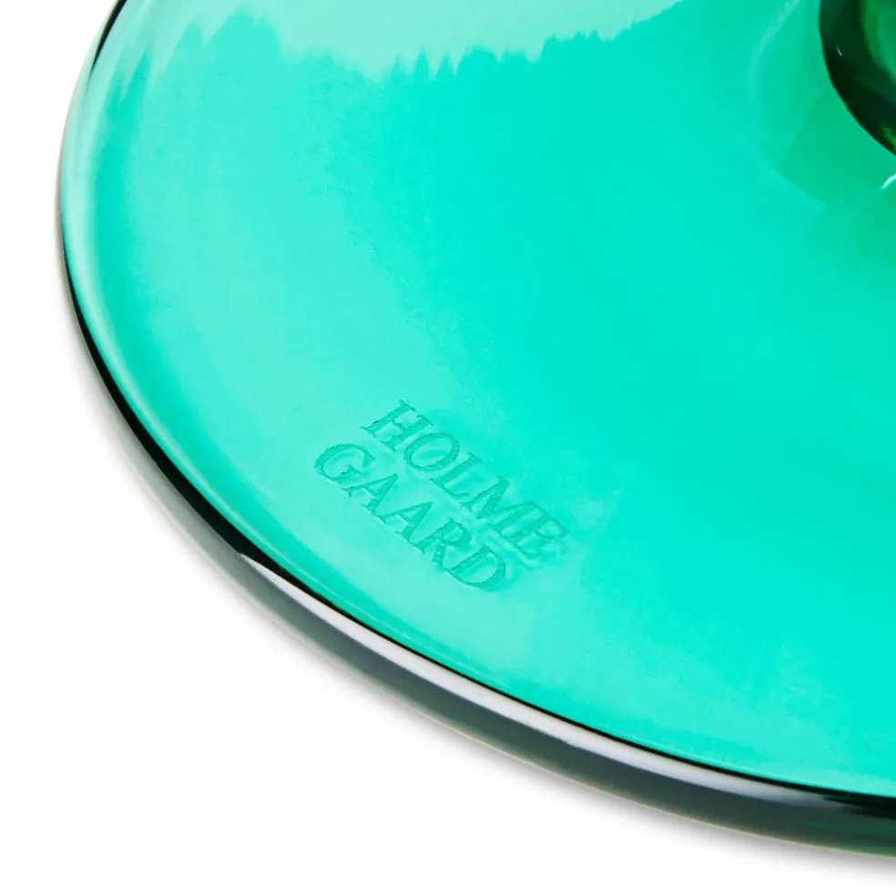 Flow vattenglas på fot 35 cl, emerald green