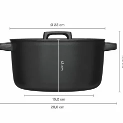 Folken gjutjärnsgryta med lock 4 liter