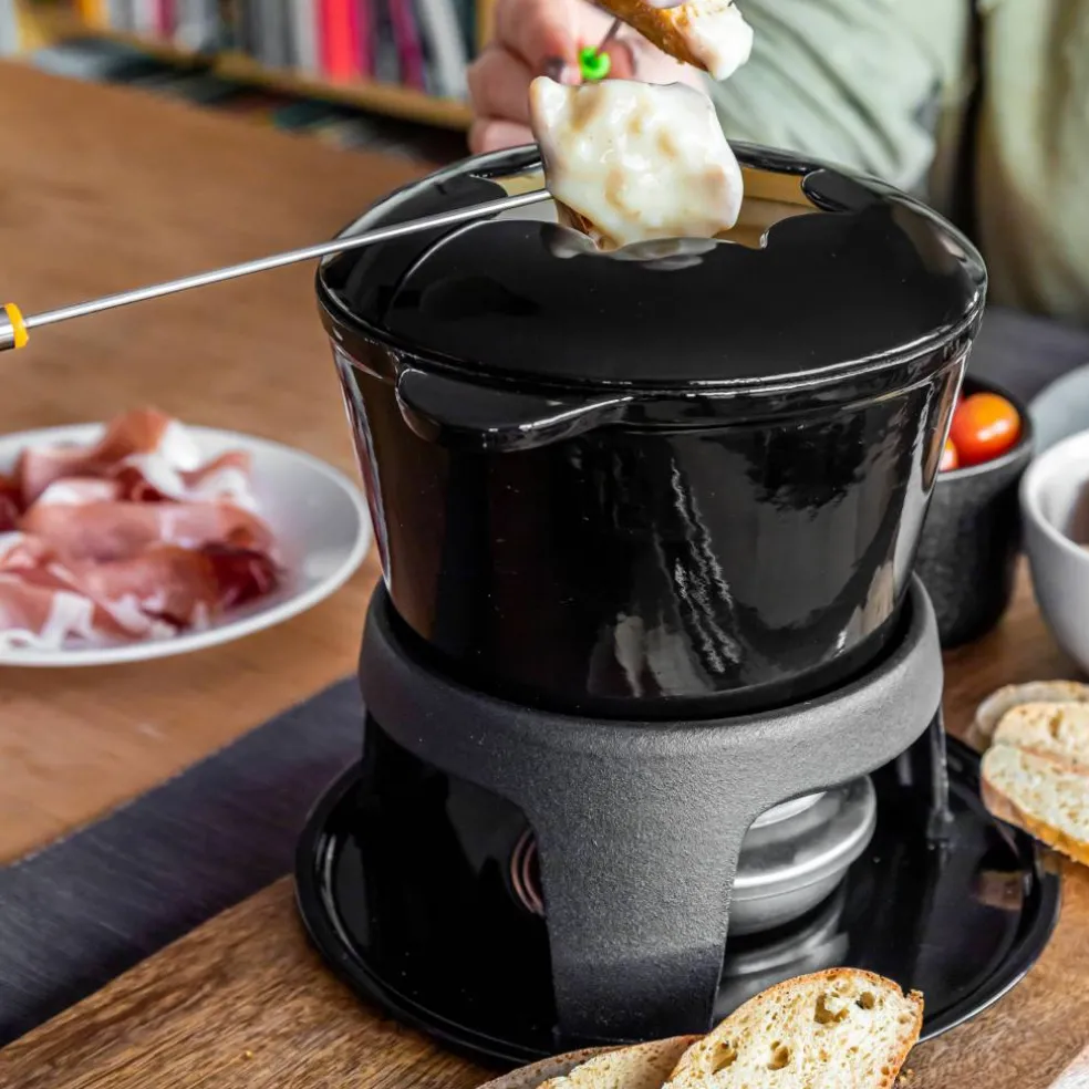 Fonduegryta Emaljerad Gjutjärn Svart