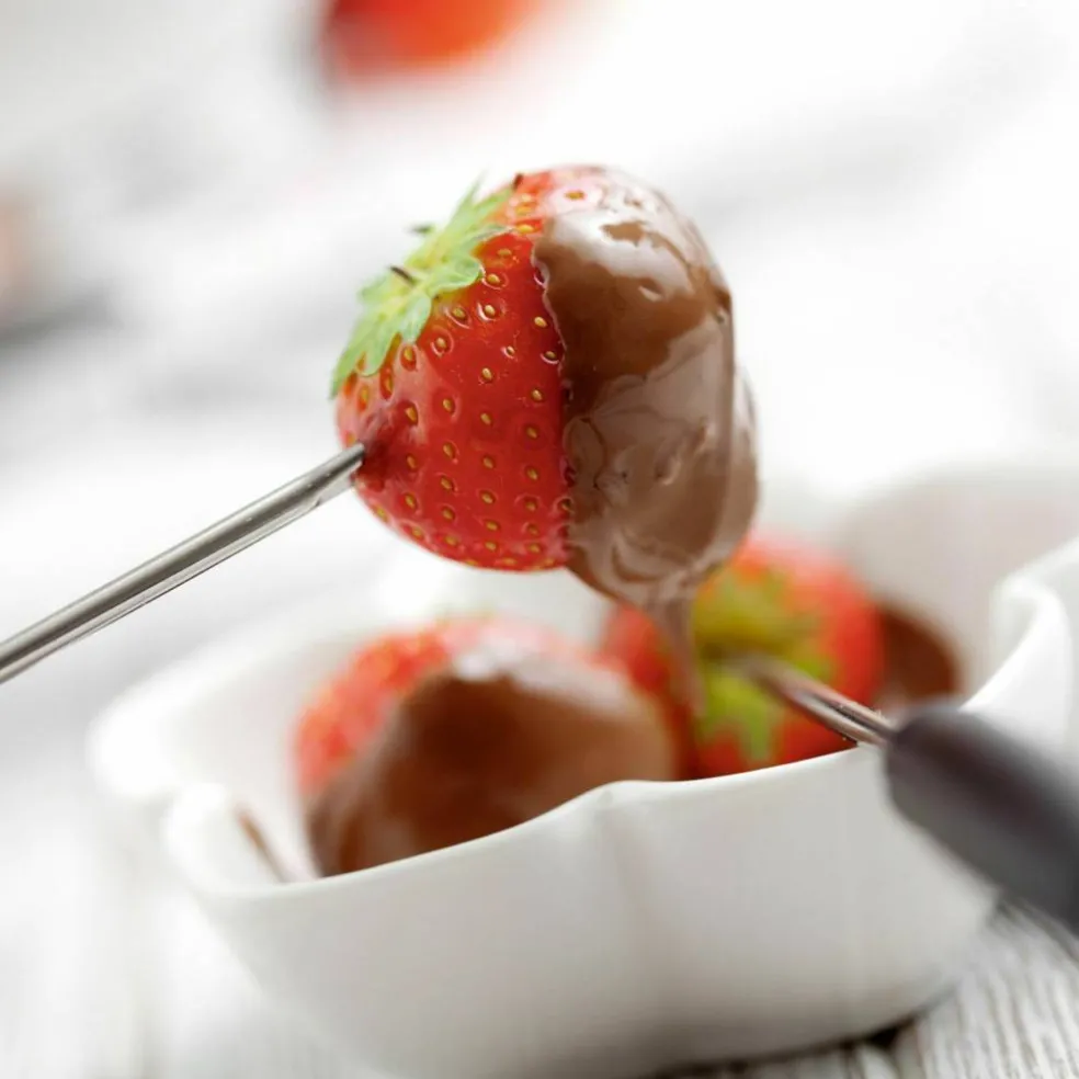Fondue Induktion svart stål med 8 gafflar