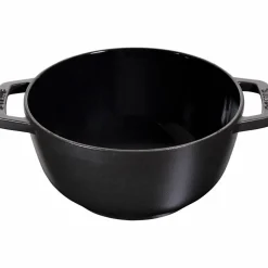 Fondue set 16 cm svart med blank insida
