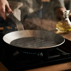 Forge stekpanna/grillpanna 24 cm, kolstål