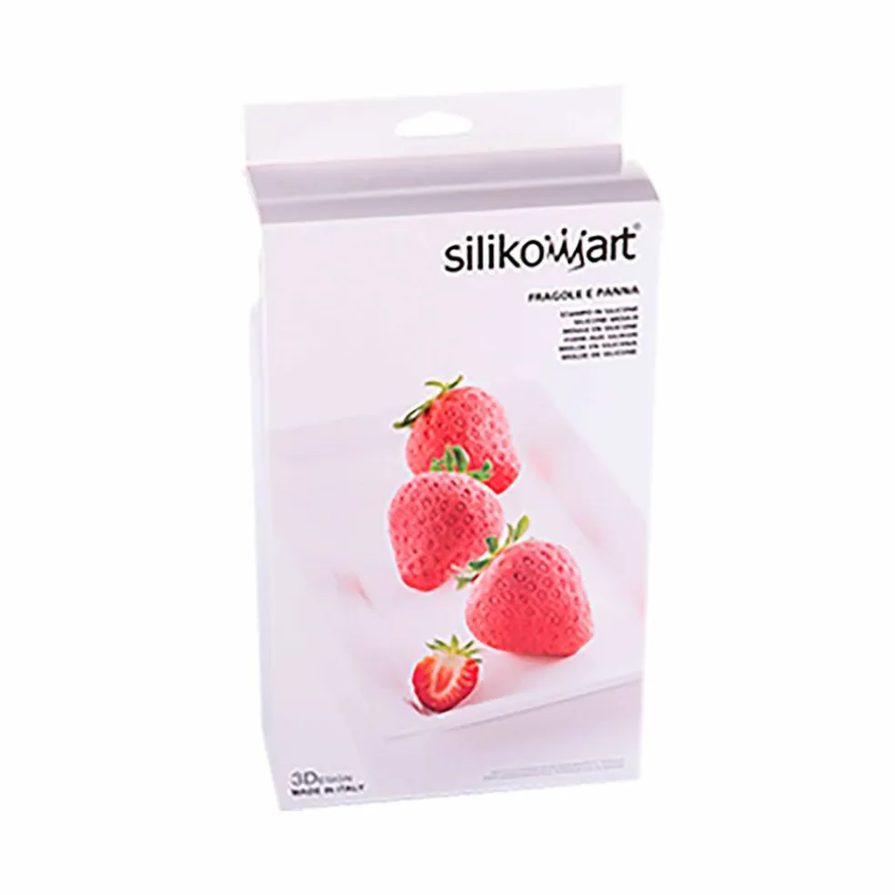 Fragole e Panna silikonform, ljusgrå