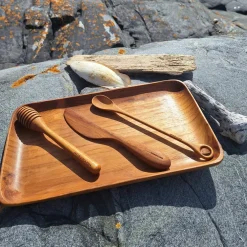 Frukostset 4 delar, teak