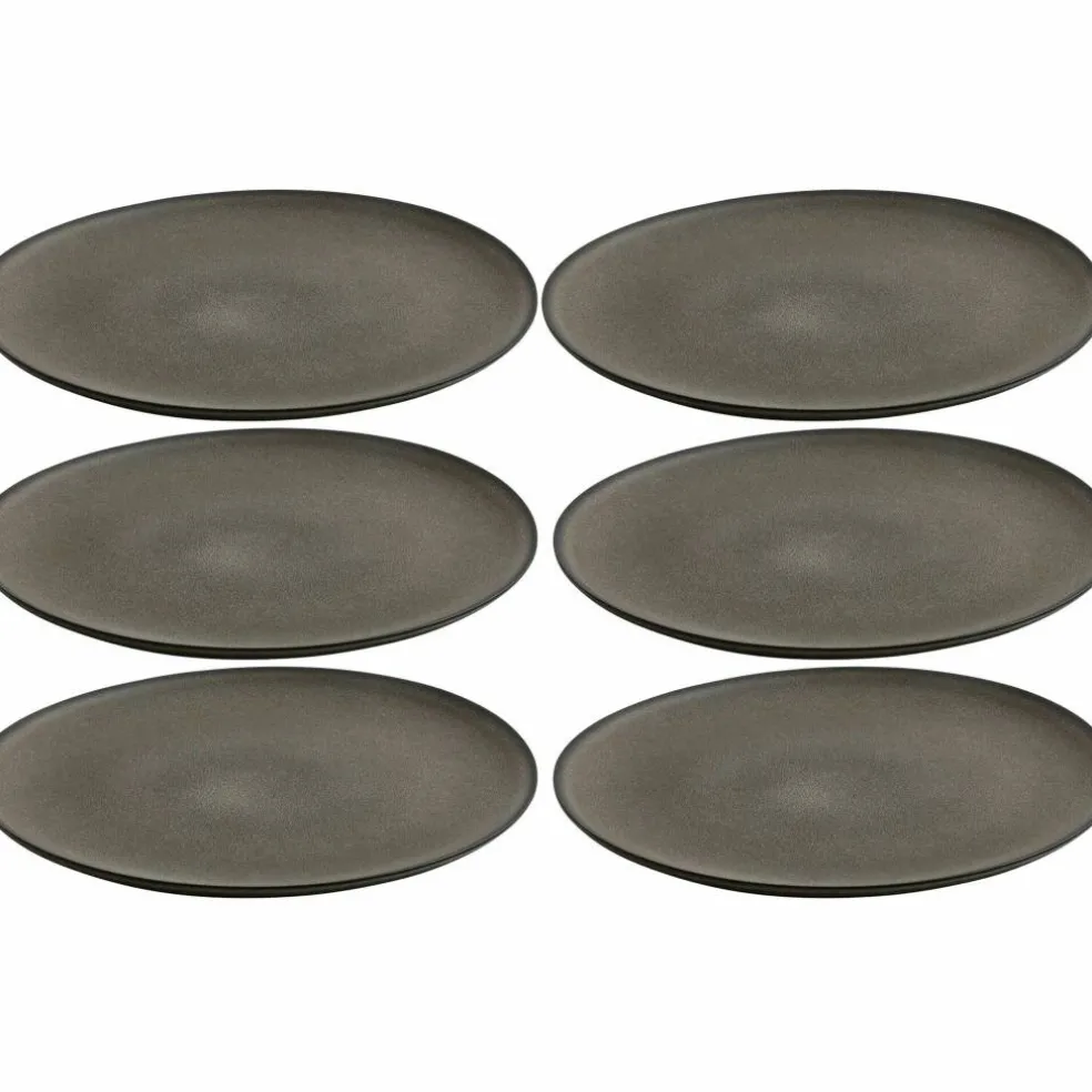 Frukosttallrik 23 cm. 6 st. Metallic Brown