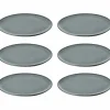 Frukosttallrik 23 cm, 6 st, titanium black