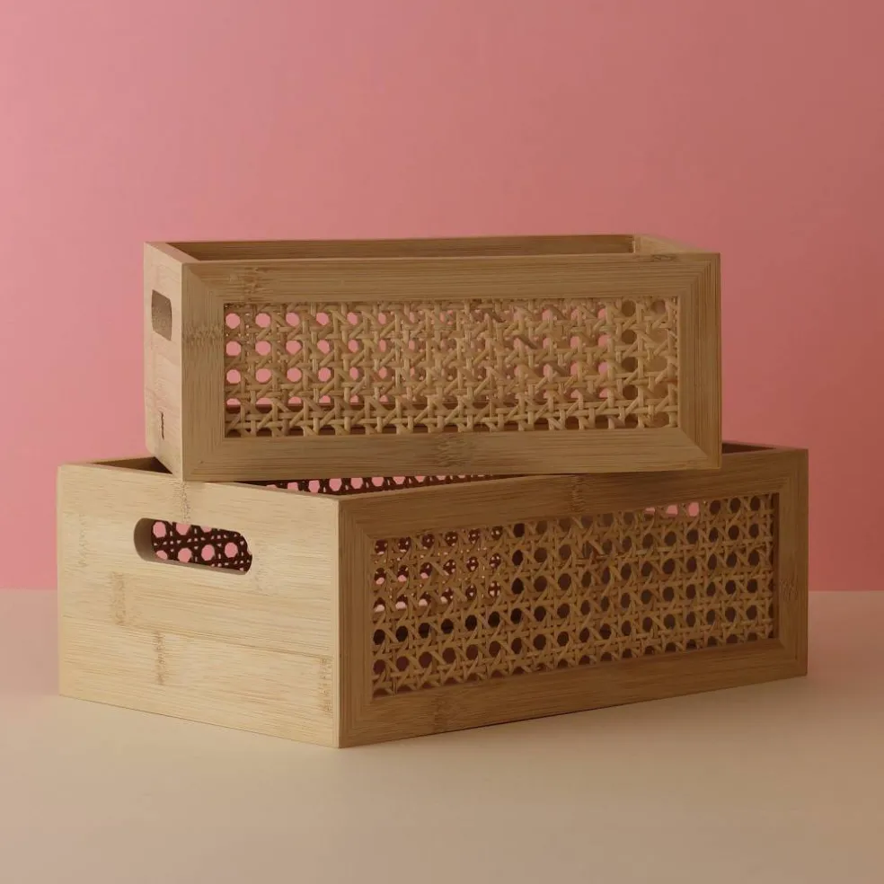 Förvaringsbox 20 cm, bambu