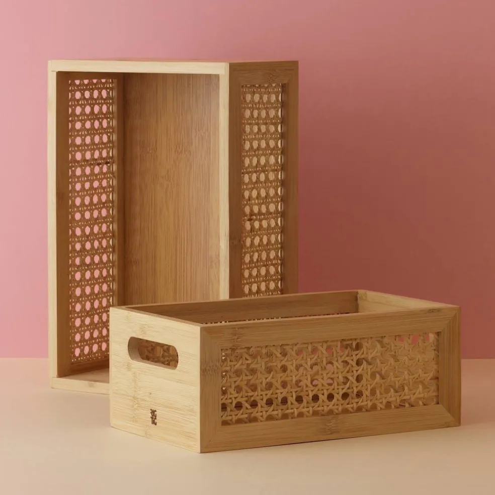 Förvaringsbox 20 cm, bambu