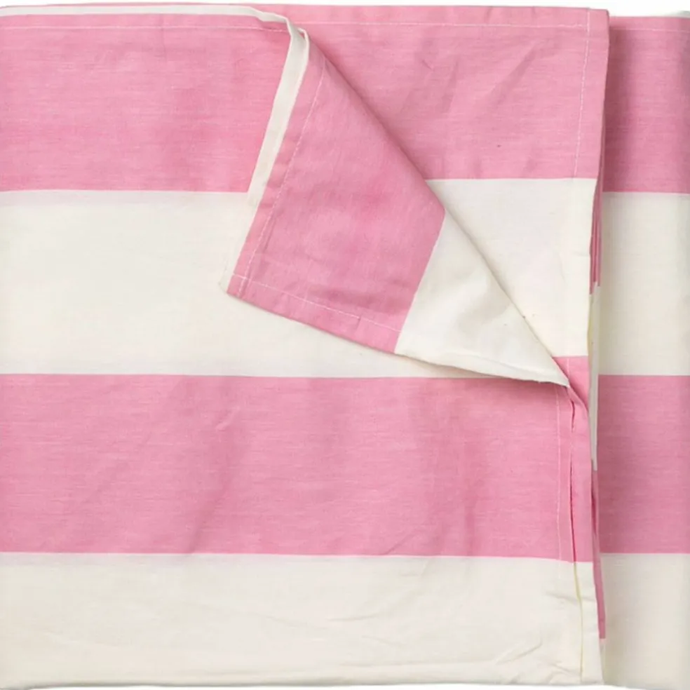 Gaia bordsduk 180x145 cm, rosa/vit