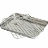 Gastrobleck + galler 31,5x24,5x2,5 cm, rostfritt stål