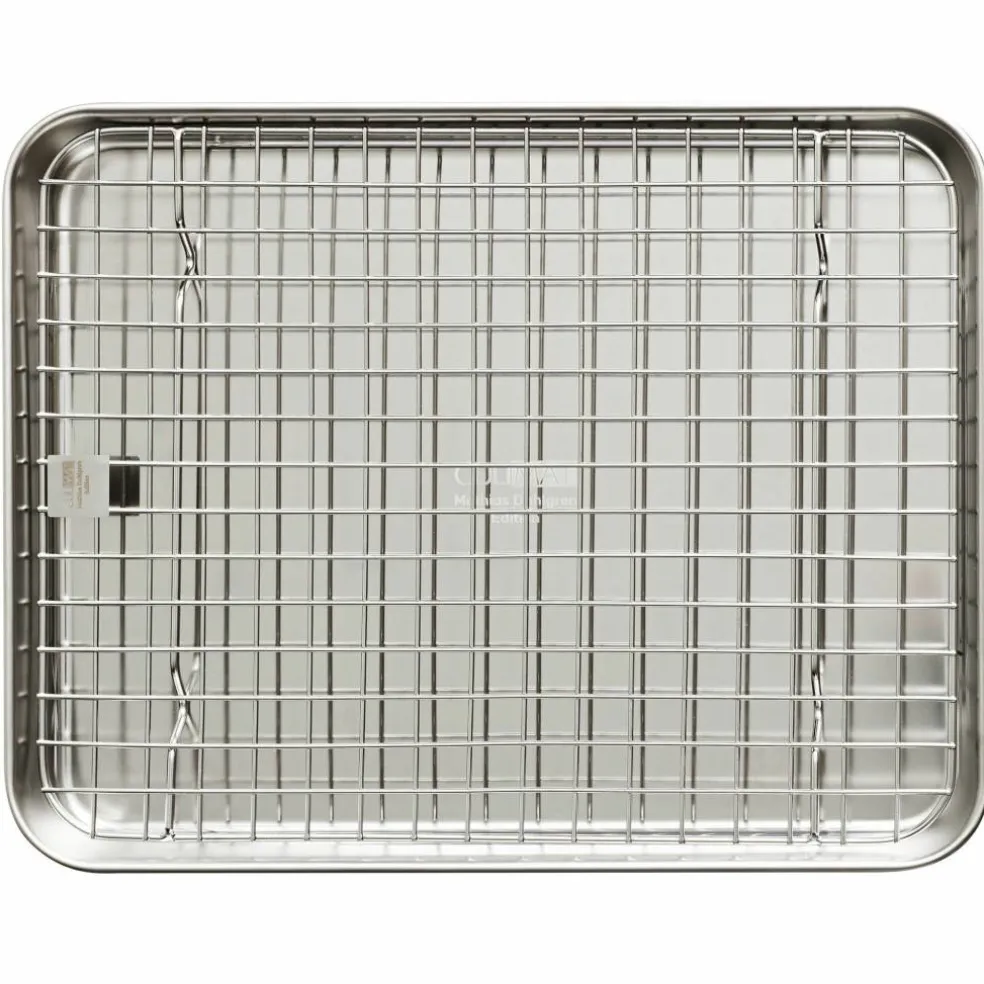 Gastrobleck + galler 26,5x20,5x2,5 cm, rostfritt stål