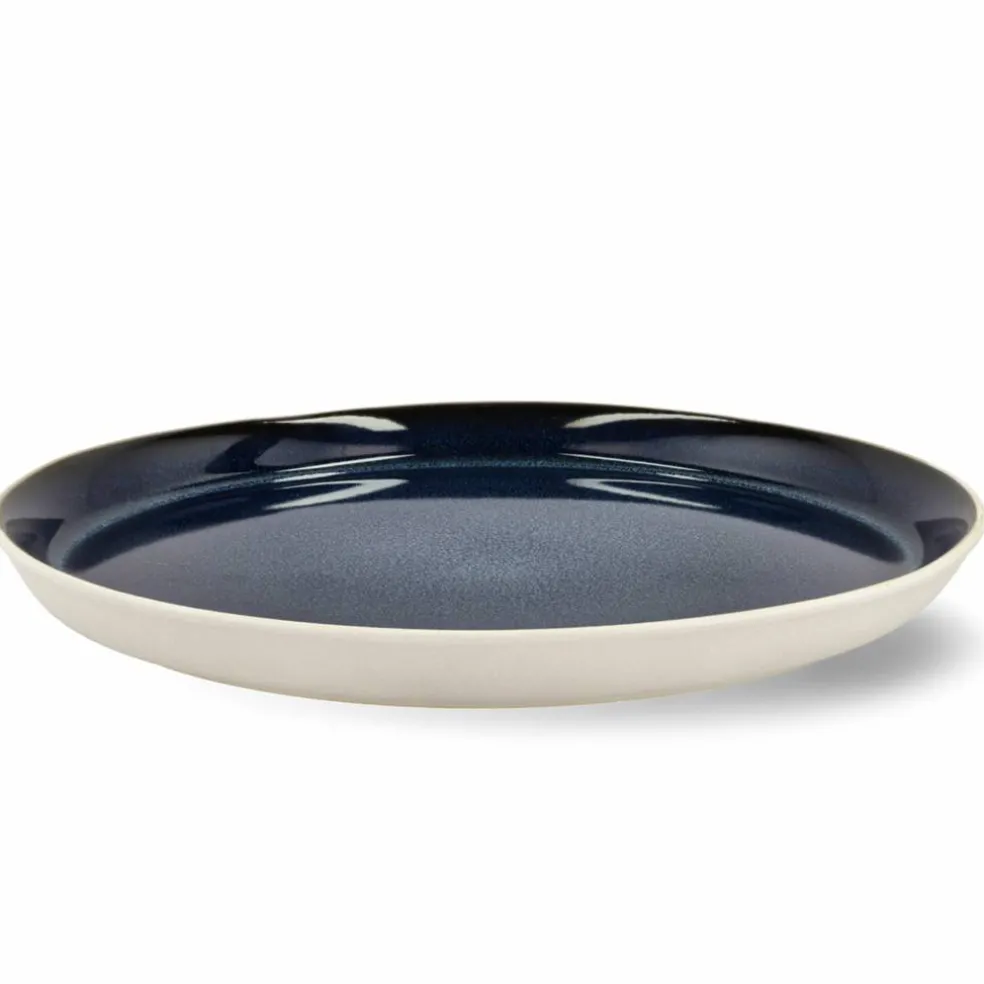 Gastro middagstallrik 27 cm, vit/grön