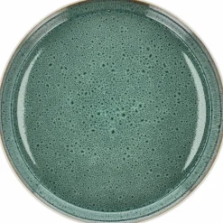 Gastro middagstallrik 27 cm, vit/grön