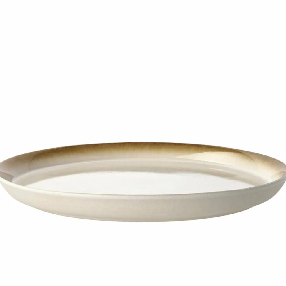 Gastro middagstallrik 27 cm, vit/grön