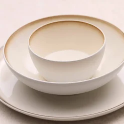 Gastro skål 12 cm, vit/mörkblå