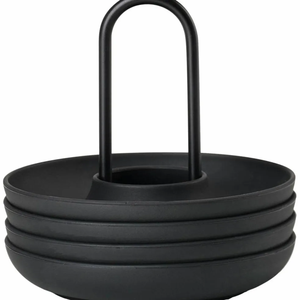Äggkopp med hållare, Svart - 4 st