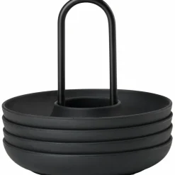 Äggkopp med hållare, Varm grå - 4 st