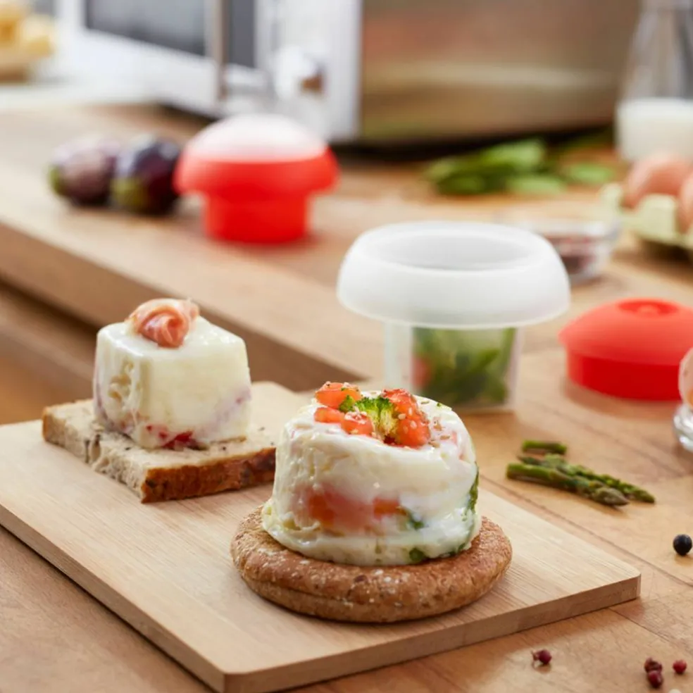 Äggpocherare set, röd