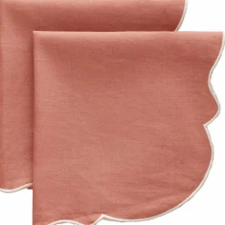 Gia linservett 45 × 45 cm 2-pack, rosa/vit