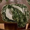 Gia servett blomma 45 x 45 cm 2-pack, grön