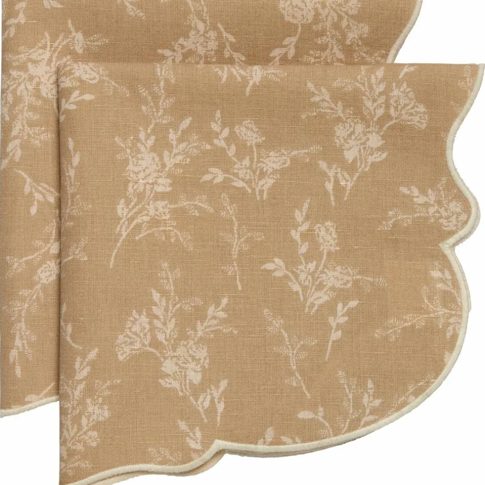 Gia servett blomma 45 x 45 cm 2-pack, grön
