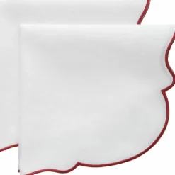 Gia servett 2-pack, vit/grön