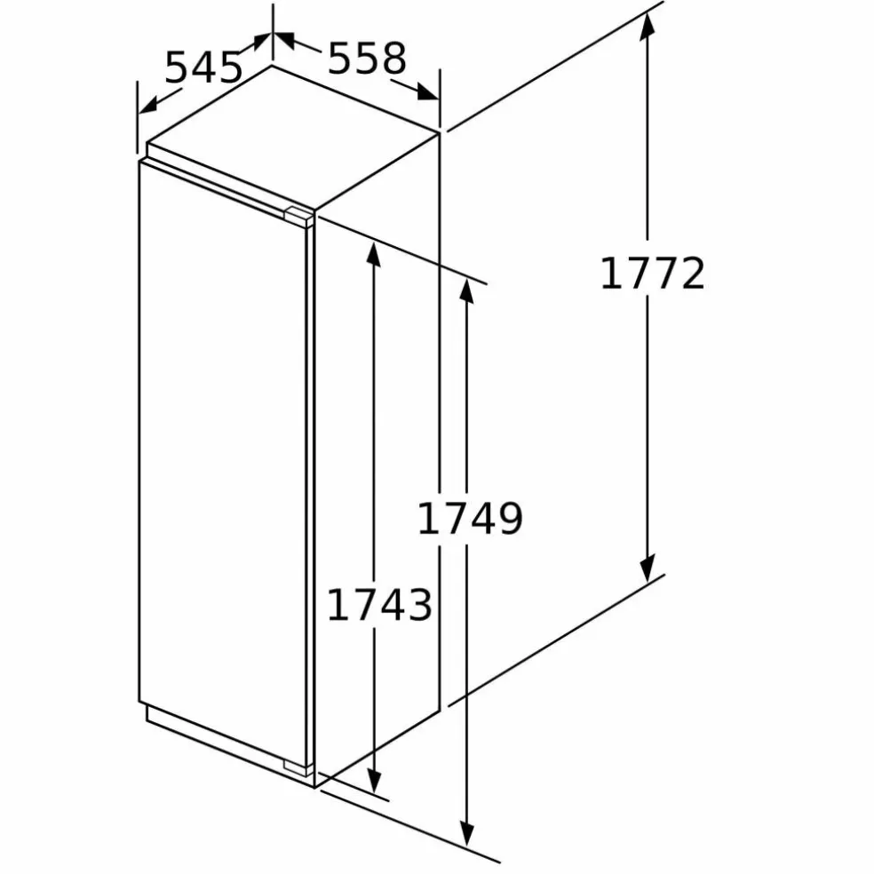 GIN81VEE0 Serie 4 helintegrerat frysskåp 177,2 × 55,8 cm