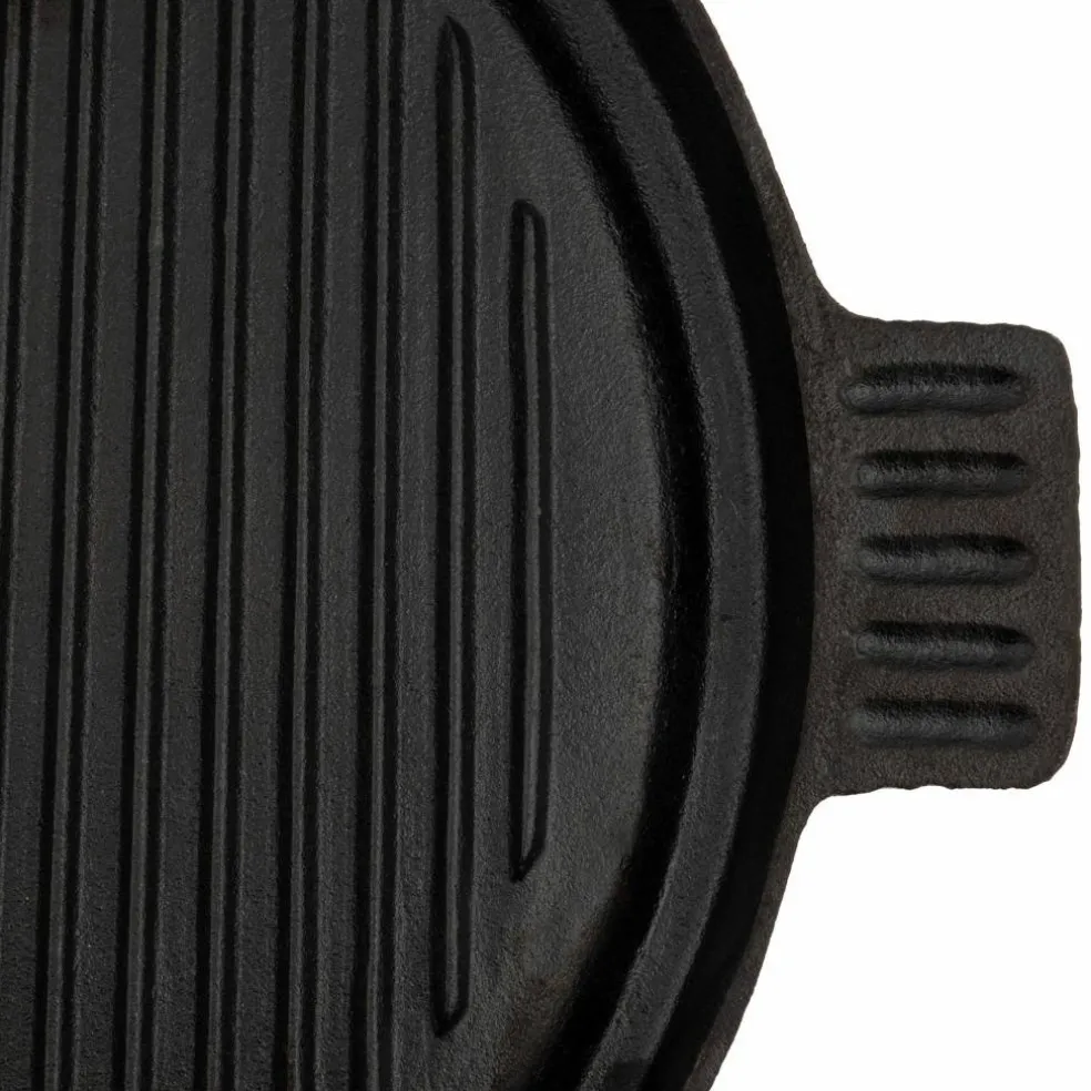 Gjutjärn Grill- och Stekplatta Rund 36 cm