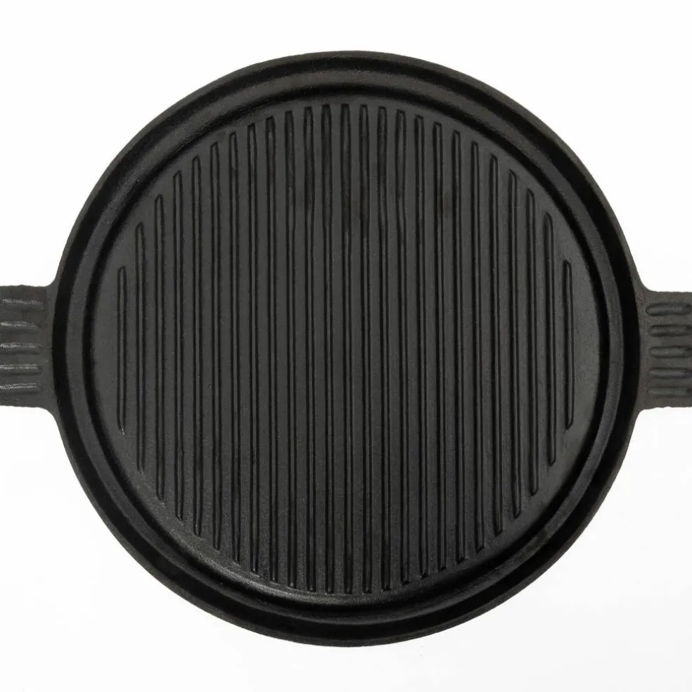 Gjutjärn Grill- och Stekplatta Rund 36 cm