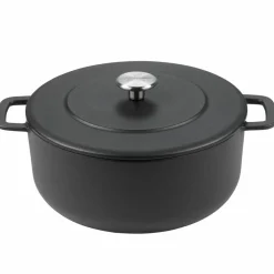 Gjutjärnsgryta emaljerad, Svart, 24 cm.