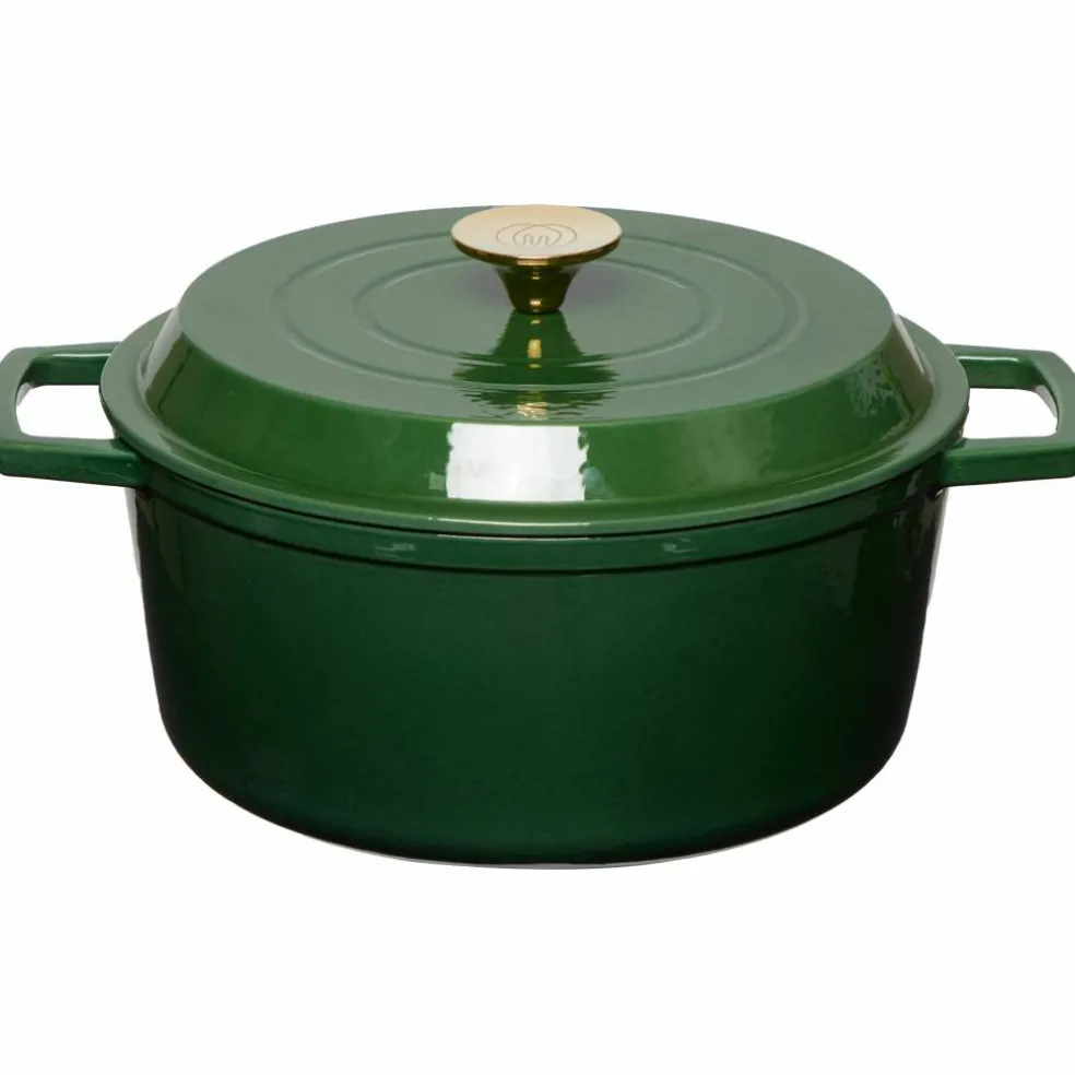 Gjutjärnsgryta 5,0L, mörkgrön